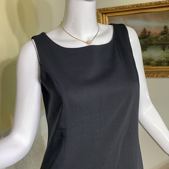 Gap Factory LBD Sleeveless Classic Black Sheath Wool Blend Dress - Picture 2 of 7